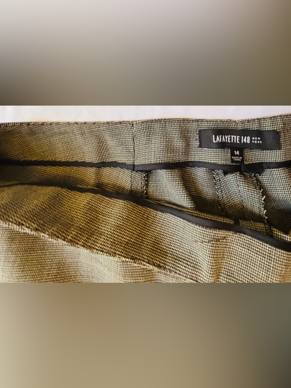 Lafayette 148 New York Gray Tailored Dress Pants 100% Virgin Wool Women’s 14 - Picture 6 of 12